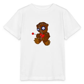 Horreur vaudou ours en peluche Halloween ours en peluche poupée - T-shirt bio MINI CREATOR Stanley/Stella Enfant - blanc - Devant - Maike (125cm)