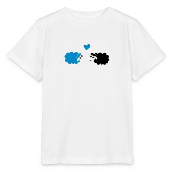 sheep happily in love sheep sheep lamb heart - Stanley/Stella MINI CREATOR Kids’ T-Shirt - white - Front - Maike (125cm)