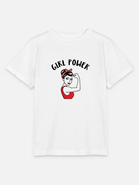 Girl Power - Stanley/Stella Kinder T-Shirt MINI CREATOR  - Weiß