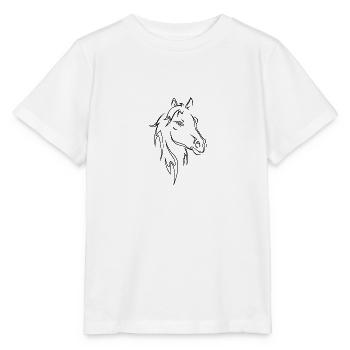 Pferdekopf - Stanley/Stella Kinder T-Shirt MINI CREATOR  - Weiß - Vorne - Maike (125cm)