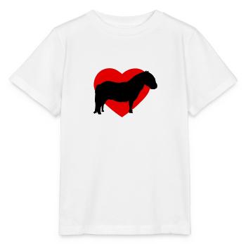 I love ponies I love Shetty I love horses I heart - T-shirt bio MINI CREATOR Stanley/Stella Enfant - blanc - Devant - Maike (125cm)
