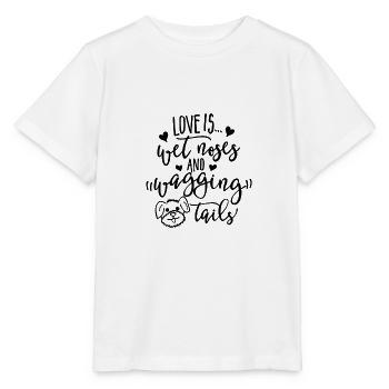 Dog Love Is Wet Noses And Wagging Tails - Stanley/Stella MINI CREATOR Kids’ T-Shirt - white - Front - Maike (125cm)