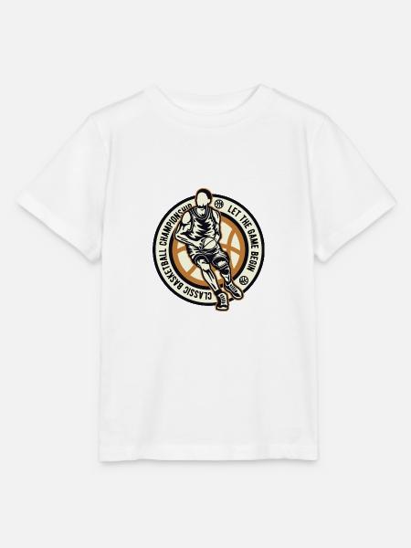 Basketball Afro - T-shirt bio MINI CREATOR Stanley/Stella Enfant - blanc