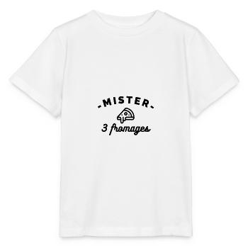 MISTER Pizza 3 fromages - T-shirt bio MINI CREATOR Stanley/Stella Enfant - blanc - Devant - Maike (125cm)