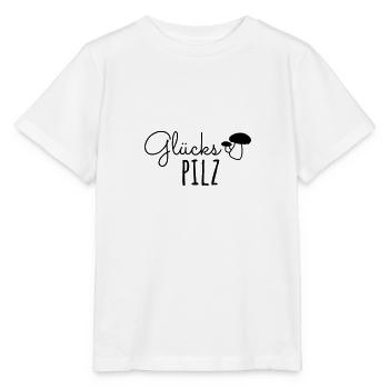 Glückspilz Glückspilzin Glück Sprüche Geschenk - Stanley/Stella Kinder T-Shirt MINI CREATOR  - Weiß - Vorne - Maike (125cm)
