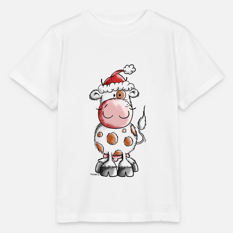 Ho Ho Ho Weihnachts Kuh - Weihnachten - Comic - Stanley/Stella Kinder T-Shirt MINI CREATOR - Weiß