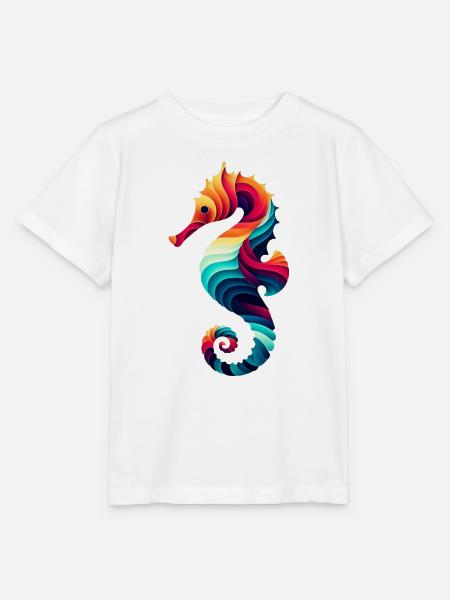 Seepferdchen - Stanley/Stella Kinder T-Shirt MINI CREATOR - Weiß