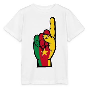 Drapeau du Cameroun numéro 1 - T-shirt bio MINI CREATOR Stanley/Stella Enfant - blanc - Devant - Maike (125cm)