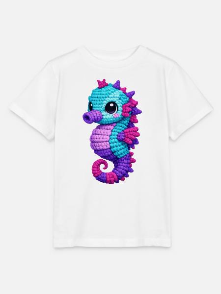 Charlotte Seepferdchen - Stanley/Stella Kinder T-Shirt MINI CREATOR - Weiß