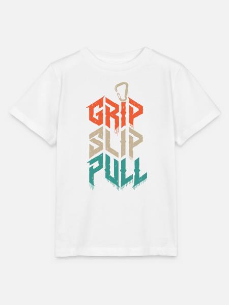 Grip, Slip, Pull, Klettergrunge, Grunge, - Stanley/Stella Kinder T-Shirt MINI CREATOR  - Weiß