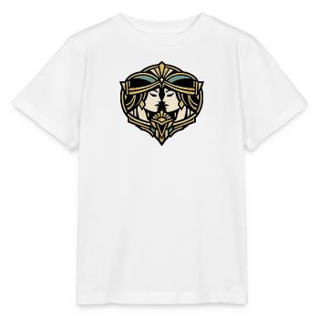 Reflective Art Deco Mask Illustration - Stanley/Stella MINI CREATOR Kids’ T-Shirt - white - Front - Maike (125cm)