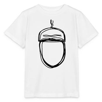 Eichel handgezeichnet - Stanley/Stella Kinder T-Shirt MINI CREATOR  - Weiß - Vorne - Maike (125cm)
