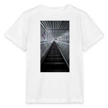 Urbaner Rolltreppe Noir - Stanley/Stella Kinder T-Shirt MINI CREATOR  - Weiß - Vorne - Maike (125cm)