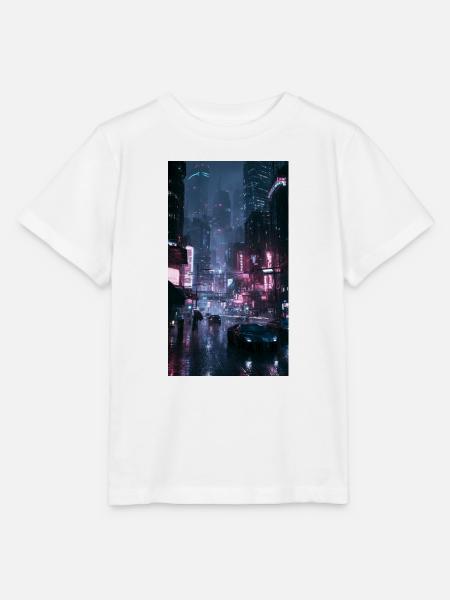 Neonregen-Stadt Neonlicht - Stanley/Stella Kinder T-Shirt MINI CREATOR - Weiß