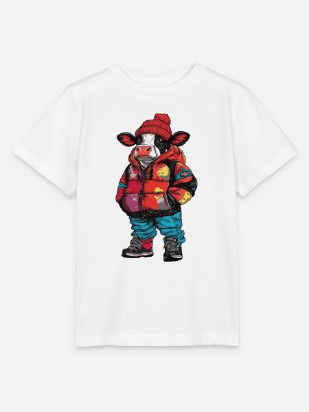 Kuh Winter Fashion - Stanley/Stella Kinder T-Shirt MINI CREATOR  - Weiß
