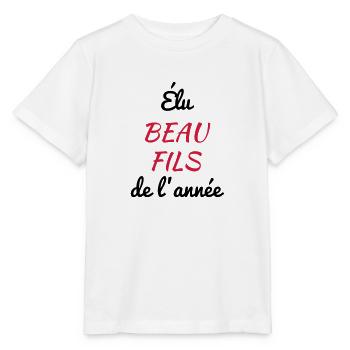 belle-fille / beau-fils / beau fils / belle fille - T-shirt bio MINI CREATOR Stanley/Stella Enfant - blanc - Devant - Maike (125cm)
