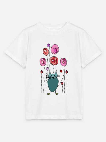 Katze - Stanley/Stella Kinder T-Shirt MINI CREATOR - Weiß