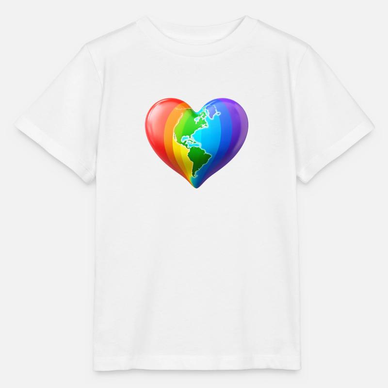 LBTQ Herz - Stanley/Stella Kinder T-Shirt MINI CREATOR  - Weiß