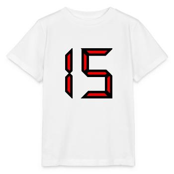 15. 15 JAHRE. 15-JÄHRIGES JUBILÄUM. GEBURTSTAG 15 JAHRE. - Stanley/Stella Kinder T-Shirt MINI CREATOR  - Weiß - Vorne - Maike (125cm)