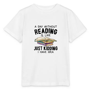 A Day Without Reading - Stanley/Stella MINI CREATOR Kids’ T-Shirt - white - Front - Maike (125cm)