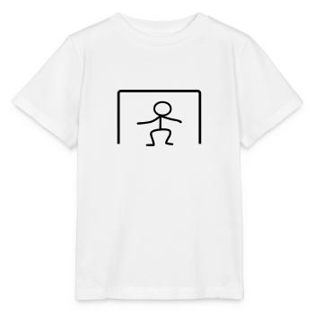 Strichmännchen Tor - Stanley/Stella Kinder T-Shirt MINI CREATOR  - Weiß - Vorne - Maike (125cm)