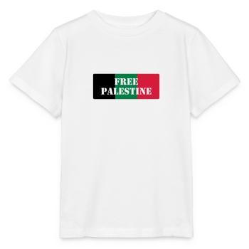Free Palestine - T-shirt bio MINI CREATOR Stanley/Stella Enfant - blanc - Devant - Maike (125cm)