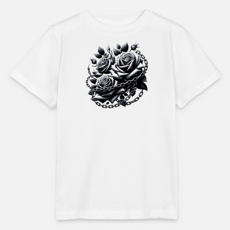 Illustrations de Roses gothiques - T-shirt bio MINI CREATOR Stanley/Stella Enfant - blanc