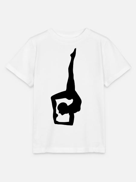 Dynamische Yoga-Silhouette - Stanley/Stella Kinder T-Shirt MINI CREATOR - Weiß