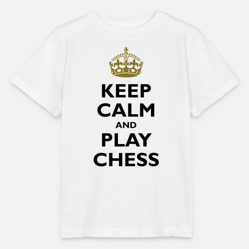 Keep calm and play chess - T-shirt bio MINI CREATOR Stanley/Stella Enfant - blanc