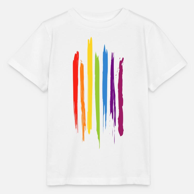Farbige Pinselstriche - Stanley/Stella Kinder T-Shirt MINI CREATOR - Weiß
