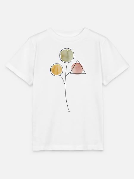 Wasserfarben Blumenlinien - Stanley/Stella Kinder T-Shirt MINI CREATOR  - Weiß