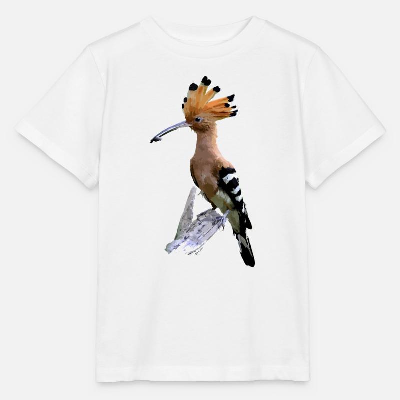 Extravaganter Wiedehopf mit orangefarbenem Gefieder - Stanley/Stella Kinder T-Shirt MINI CREATOR  - Weiß