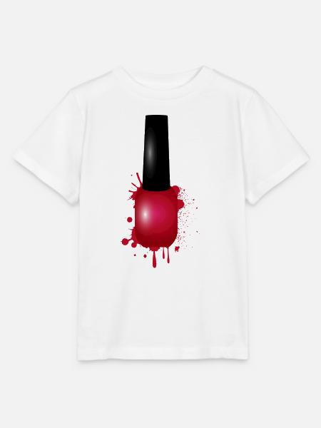 Roter Nagellack im Graffiti-Stil Illustration - Stanley/Stella Kinder T-Shirt MINI CREATOR  - Weiß