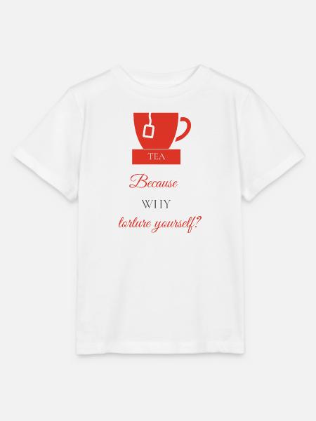 TEA-RIFFIC (Rot + Grau) - Stanley/Stella Kinder T-Shirt MINI CREATOR - Weiß
