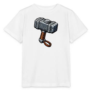 Mjölnir Runenhammer Grafik - Stanley/Stella Kinder T-Shirt MINI CREATOR  - Weiß - Vorne - Maike (125cm)