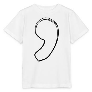 Komma handgezeichnet - Stanley/Stella Kinder T-Shirt MINI CREATOR  - Weiß - Vorne - Maike (125cm)
