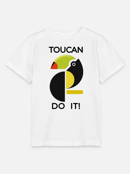 Abstrakter Tukan TOUCAN DO IT - Stanley/Stella Kinder T-Shirt MINI CREATOR - Weiß