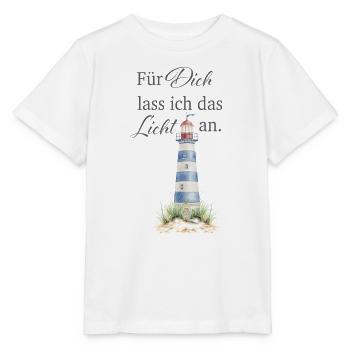 Für Dich lass ich das Licht an - Stanley/Stella Kinder T-Shirt MINI CREATOR  - Weiß - Vorne - Maike (125cm)