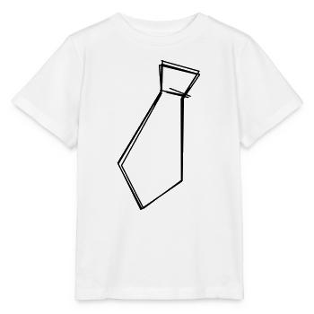 Krawatte handgezeichnet - Stanley/Stella Kinder T-Shirt MINI CREATOR  - Weiß - Vorne - Maike (125cm)