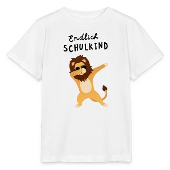 Endlich Schulkind Löwe Einschulung - Stanley/Stella Kinder T-Shirt MINI CREATOR  - Weiß - Vorne - Maike (125cm)