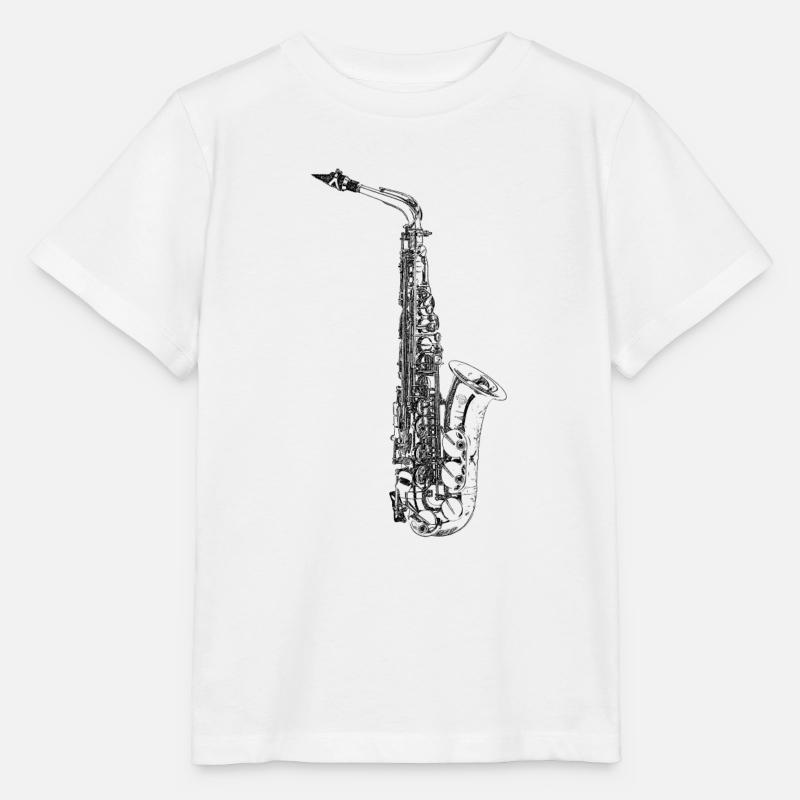 Saxophon - Stanley/Stella Kinder T-Shirt MINI CREATOR - Weiß