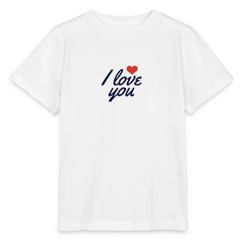 I Love You - Stanley/Stella Kinder T-Shirt MINI CREATOR  - Weiß - Vorne - Maike (125cm)