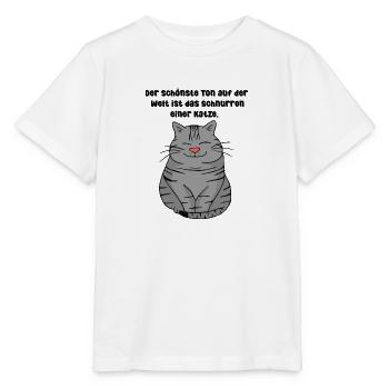 Für alle Katzenfreunde - Stanley/Stella Kinder T-Shirt MINI CREATOR  - Weiß - Vorne - Maike (125cm)