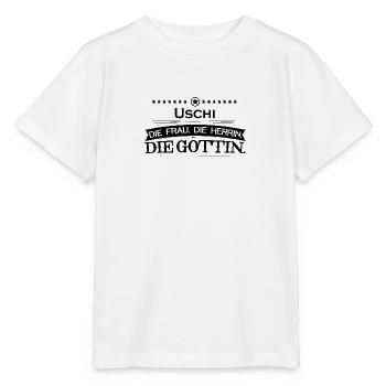 geburtstag legende goettin Uschi - Stanley/Stella Kinder T-Shirt MINI CREATOR  - Weiß - Vorne - Maike (125cm)