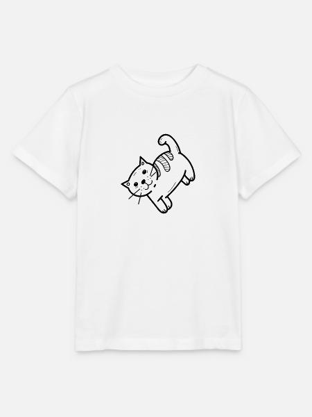Hauskatze - Stanley/Stella Kinder T-Shirt MINI CREATOR - Weiß