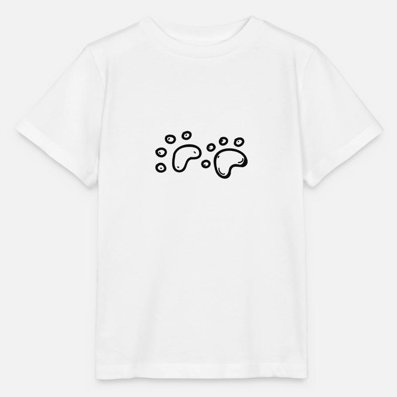 Chaton chaton chaton chaton icône empreinte - T-shirt bio MINI CREATOR Stanley/Stella Enfant - blanc