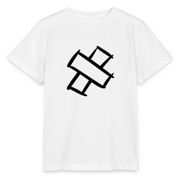 Pflasterkreuz. Croix de trottoir. Pansements pour plaies. - T-shirt bio MINI CREATOR Stanley/Stella Enfant - blanc - Devant - Maike (125cm)