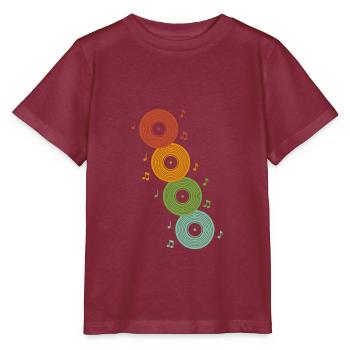 RECORDS DE VINYLE RÉTRO - T-shirt bio MINI CREATOR Stanley/Stella Enfant - bordeaux - Devant - Kain (125cm)