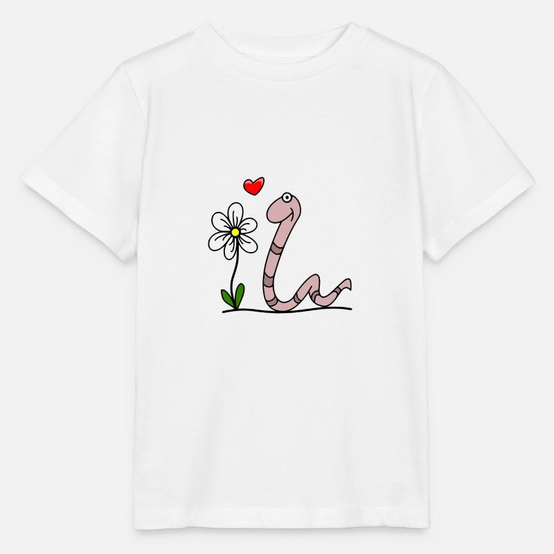 Ver avec fleur - T-shirt bio MINI CREATOR Stanley/Stella Enfant - blanc