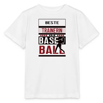 Baseball Trainerin Beste Baseballtrainerin Team - Stanley/Stella Kinder T-Shirt MINI CREATOR  - Weiß - Vorne - Maike (125cm)